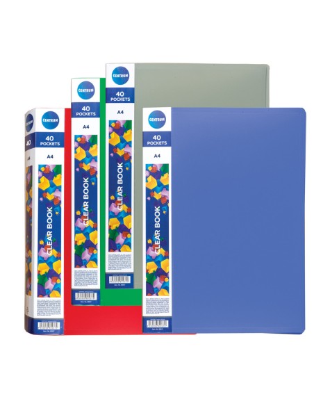 *Dispaly book Centrum A4 20 pockets assorted colors