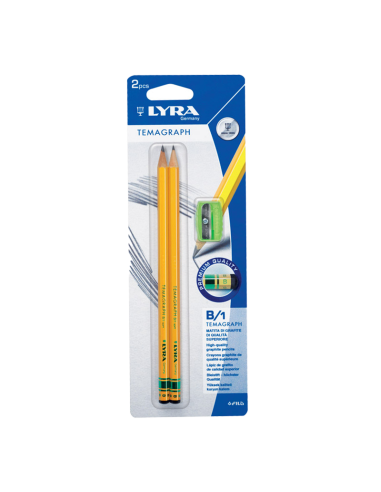 Graphite pencil LYRA Temagraph B 2pcs+sharpener (P)