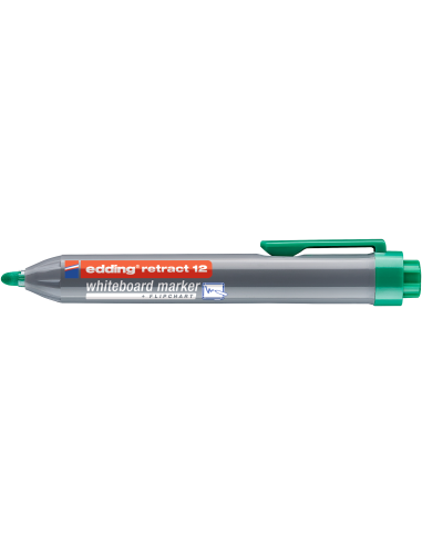 Valgetahvlimarker Edding 12 1,5-3mm, ümar ots, klõpsuga, roheline