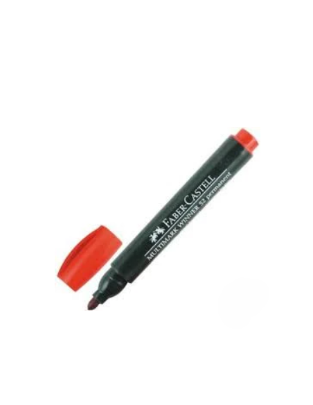 Permanentne marker Faber-Castell Winner 52 ümar ots, punane