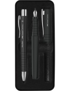 Kinkekomplekt Faber-Castell Poly Ball sulepea + pastapliiats must