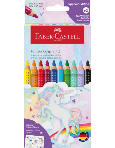 Värvipliiatsid Faber-Castell Jumbo Grip 8+2-värvi