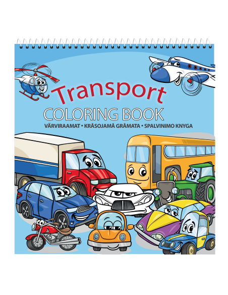 The creative colouring book College Transport  210x220/23 sheets, spiral on top