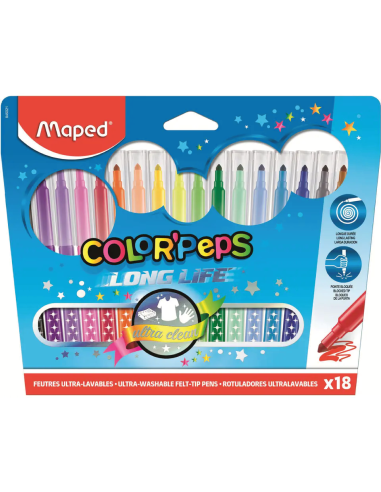 Viltpliiatsid Color´Peps  18 värvi ,pestavad