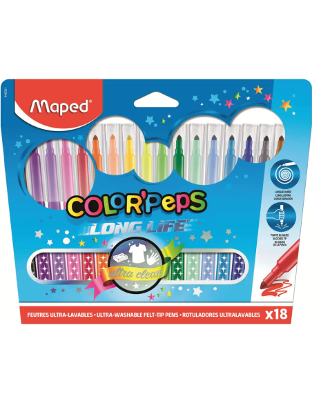Viltpliiatsid Color´Peps  18 värvi ,pestavad