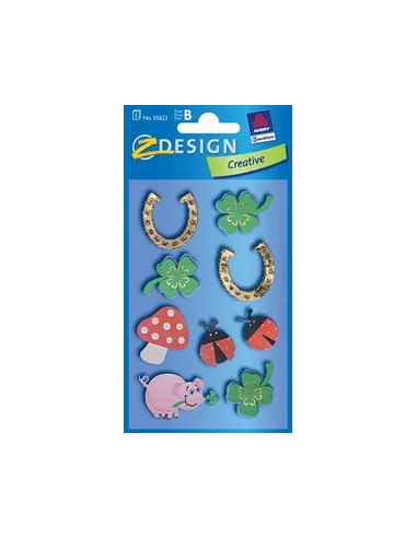 *CRE Collage stickers luck 1pc