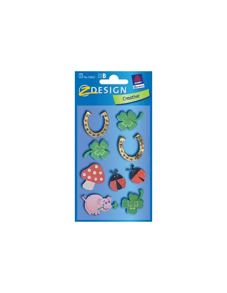 *CRE Collage stickers luck 1pc