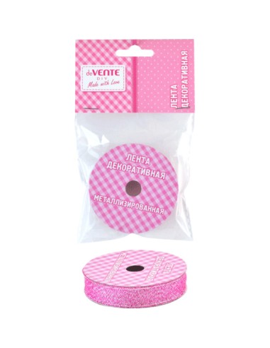 Dekoratiivlint deVENTE Metallic 13mmx3m roosa