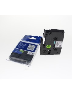 Kleepkirjalint Brother TZ-231 12mm x 8m must kiri valgel