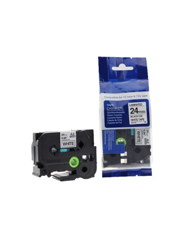 Label TZ-251 24mm x 8m black on white