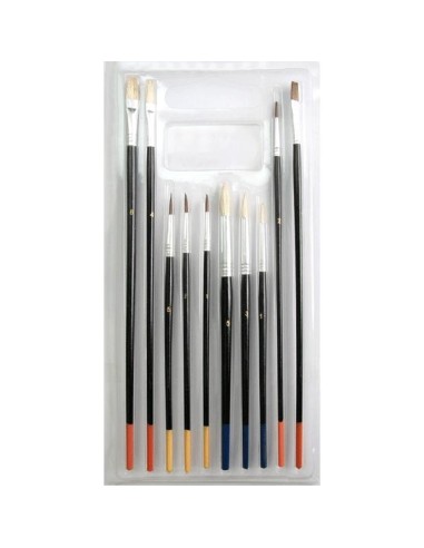 Pintslite komplekt deVENTE Art 10tk/pk (ümar poni nr 1,2,3,5; lapik 4, ümar harjas nr 1,3,5 harjas lapik nr 4,8) blistris