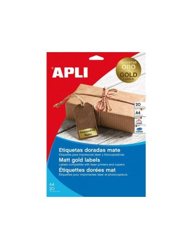 Etiketid Apli 14888 210x297 mm A4/20L kuldne