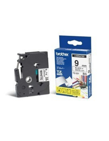 Label Brother TZe-221 9mm x 8m black on white