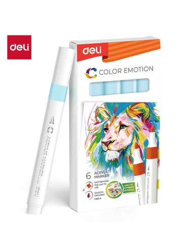 Acrylic marker DELI 148 light blue