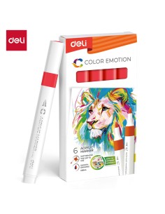 Acrylic marker DELI 36 red