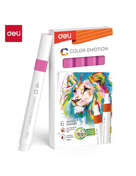 Acrylic marker DELI 46 deep pink