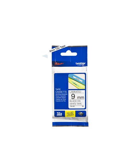 Kleepkirjalint Brother TZe-221 Lamineeritud, Black on White