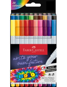 Viltpliiatsid Faber-Castell Grip Boldpen 20tk/pk