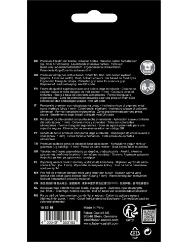 Viltpliiatsid Faber-Castell Grip Boldpen 20tk/pk