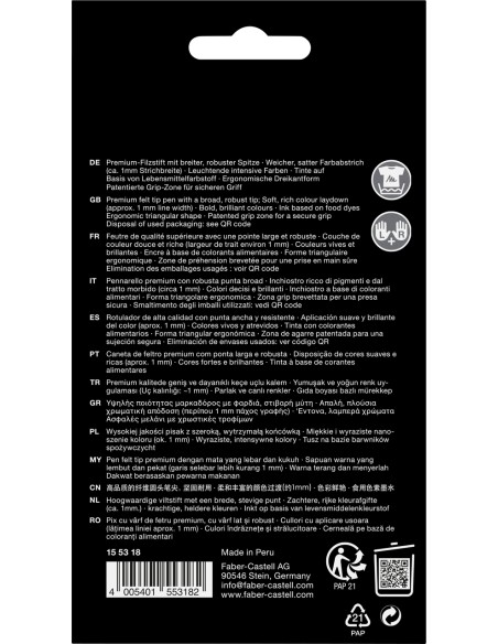 Viltpliiatsid Faber-Castell Grip Boldpen 20tk/pk