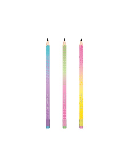 Harilik pliiats Keyroad Iridescent HB , kustukummiga 1TK