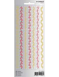 Labels Charlot Christmas Pattern Silver