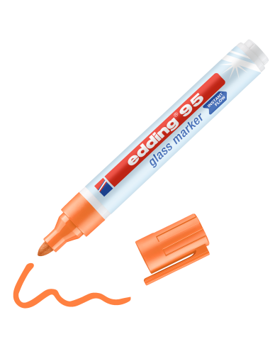 Klaasimarker Edding 95 oranz ümara otsaga 1.5-3mm