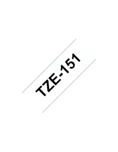 Kleeplint Brother TZe-151, Black on Clear, Lamineeritud