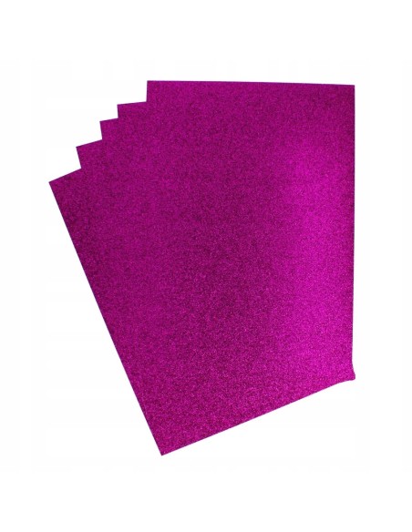 Decorative glitter card paper A4 lilac 5pcs/pack 210g/m2