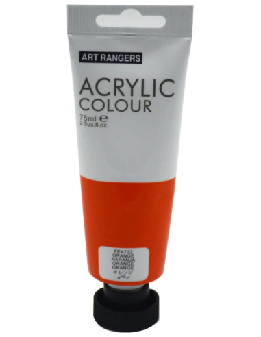 75ml acrylic paint in sing tube craft quality-Orange