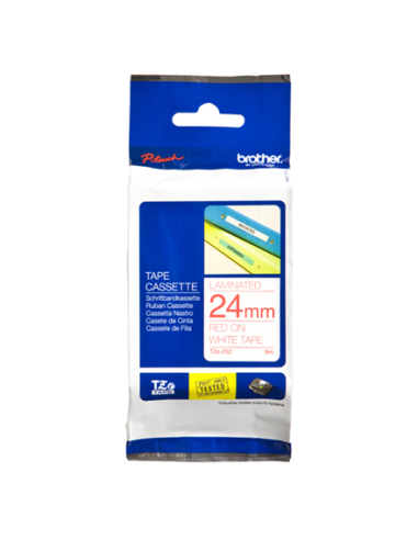 Label Brother TZe-251 24mm x 8m red on white