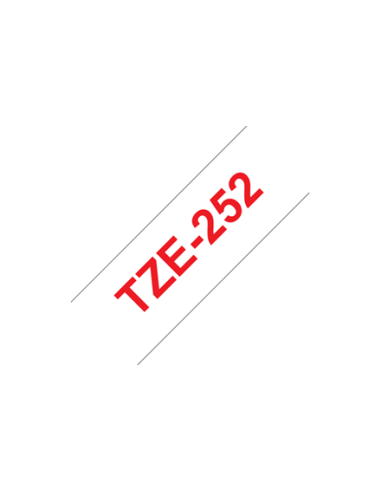 Kleepkirjalint Brother TZe-252 24mm x 8m punane kiri valgel