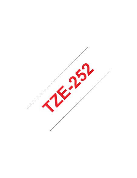 Kleepkirjalint Brother TZe-252 24mm x 8m punane kiri valgel