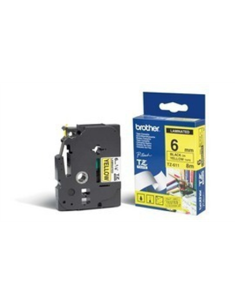 Sildilint Brother TZe-611, Black on Yellow, Lamineeritud 2