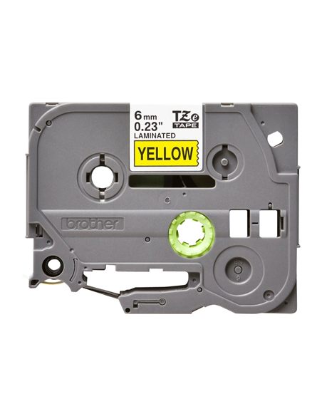 Sildilint Brother TZe-611, Black on Yellow, Lamineeritud