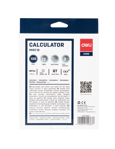 Lauakalkulaator DELI M19710 12 numbrit