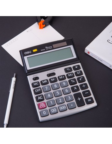 Desktop Calculator Deli Metal-14 digits Deli
