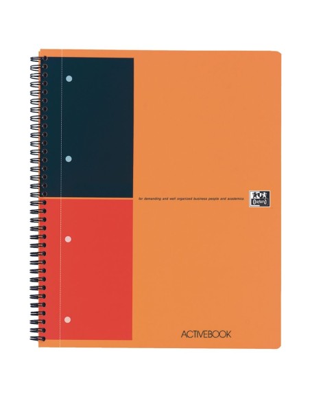 Spiraalplokk Oxford International Activebook A4+/80L joon, augustusega 8-8-8