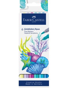 Akvarellimarker Faber-Castell Gofa Aqua 6-värvi fantaasia Pineapple