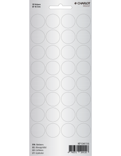 Marking points Charlot Ø18mm 32pcs / sheet silver