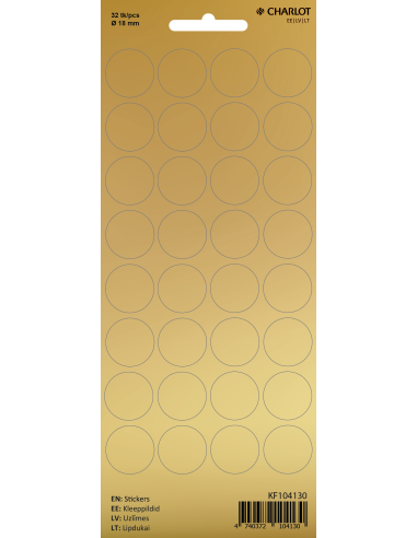 Marking points Charlot Ø18mm 32pcs / sheet gold