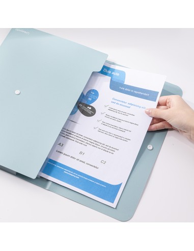 Expanding File DELI A4_8P Green/Blue