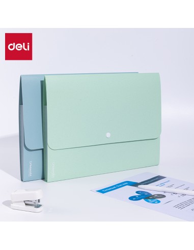 Expanding File DELI A4_8P Green/Blue