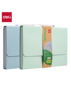 Lõõtsmapp DELI Urbanroot A4 13-vahega, trukiga, assortii
