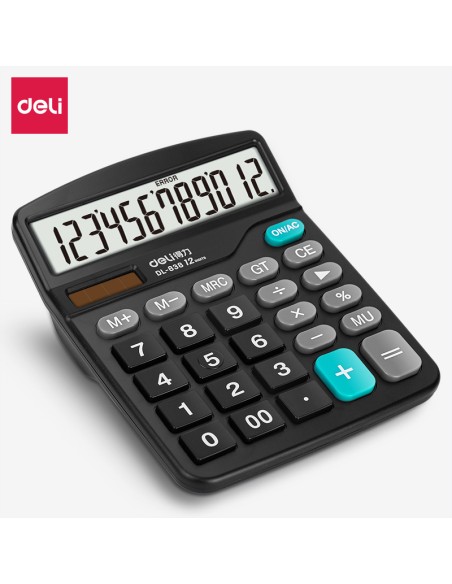 Desktop Calculator Deli Plastic-12 digits Deli
