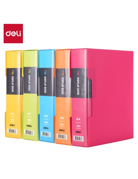 Esitluskaaned DELI A4 100-taskut, assortii