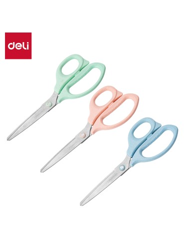 Scissors DELI 210mm Blue/Green/Pink