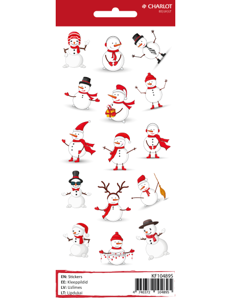 Labels Charlot Snowman