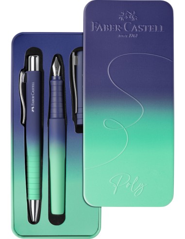 Set Poly Ball Pen buzzing blue FP+BP