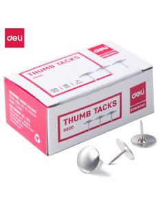THUMB TACKS DELI #3, 10mm, 3/8´´ SILVER